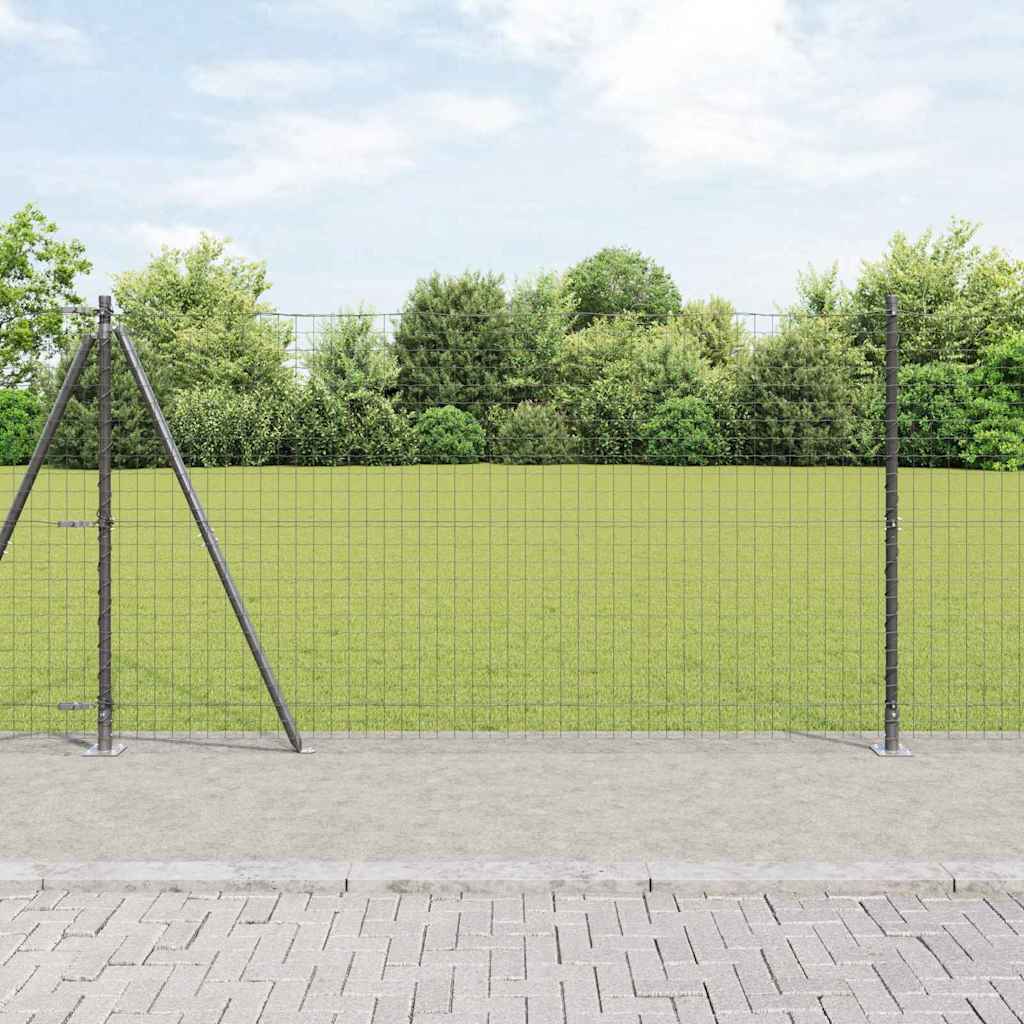 Europai kerítés beton alaplappal 10 x 1,2 m PVC-bevonatos acél