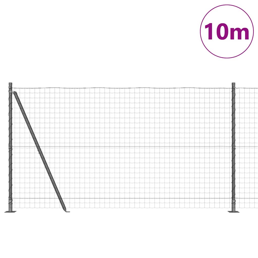 Europai kerítés beton alaplappal 10 x 1,2 m PVC-bevonatos acél