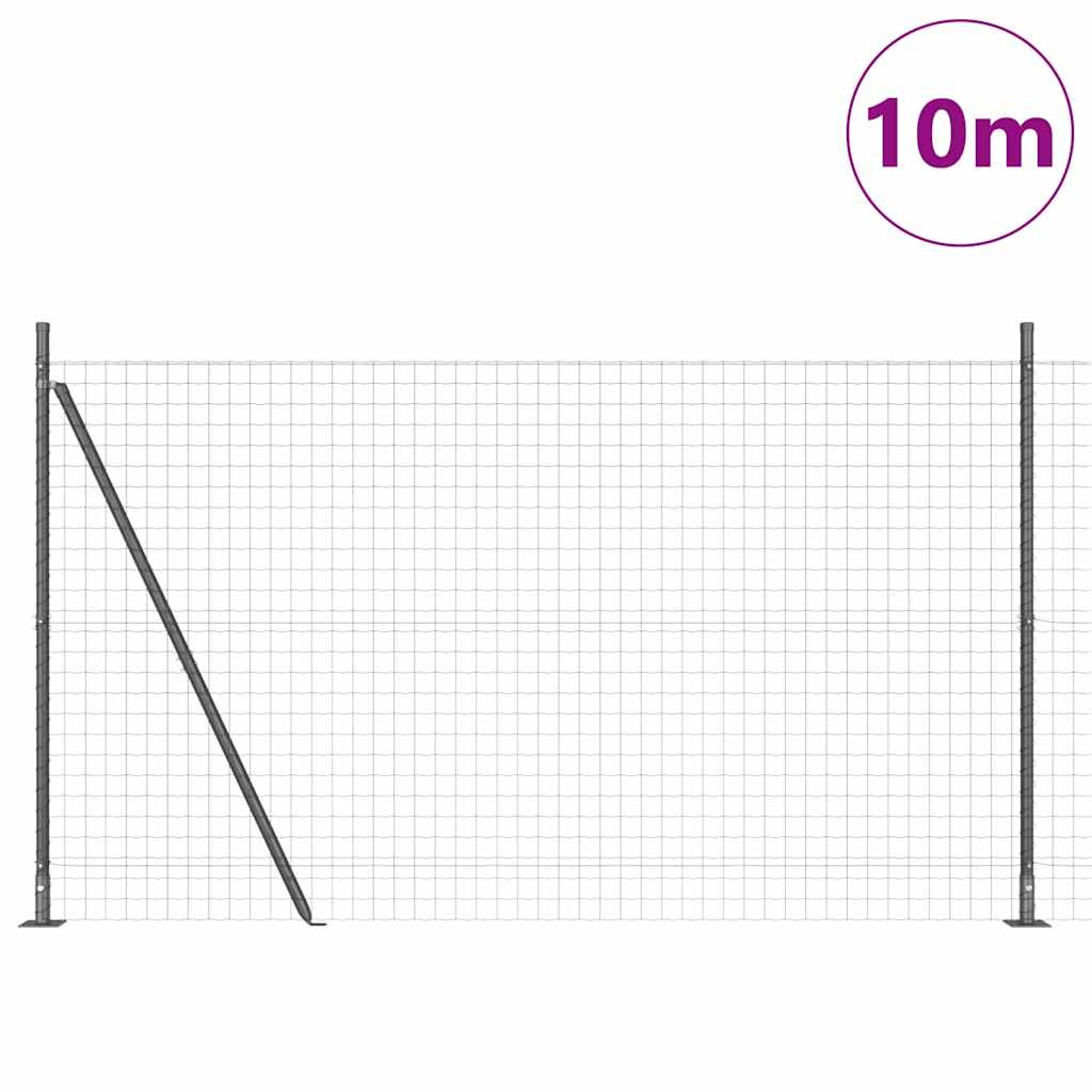 Europai kerítés beton alaplappal 10 x 1,5 m PVC-bevonatos acél