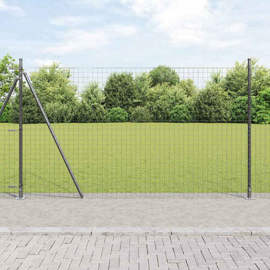 Europai kerítés beton alaplappal 10 x 1,6 m PVC-bevonatos acél