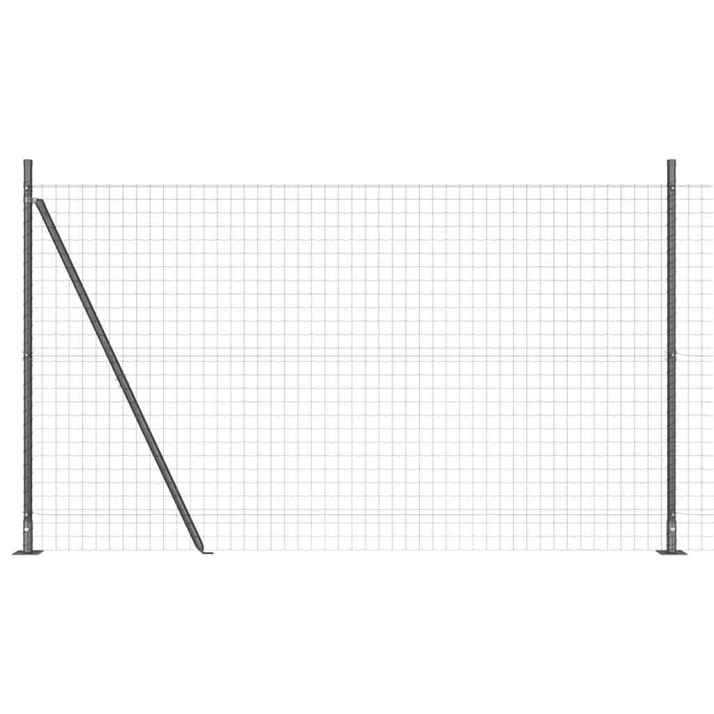 Europai kerítés beton alaplappal 10 x 1,6 m PVC-bevonatos acél