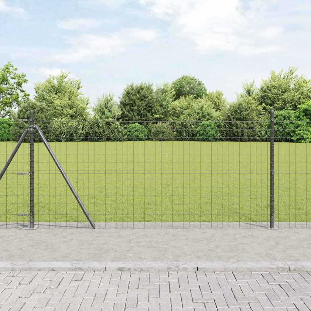 Europai kerítés beton alaplappal 10 x 1 m PVC-bevonatos acél