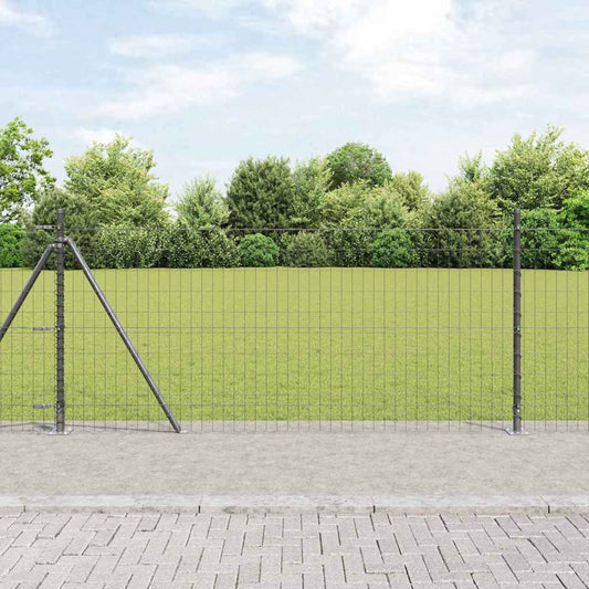 Europai kerítés beton alaplappal 10 x 0,8 m PVC-bevonatos acél