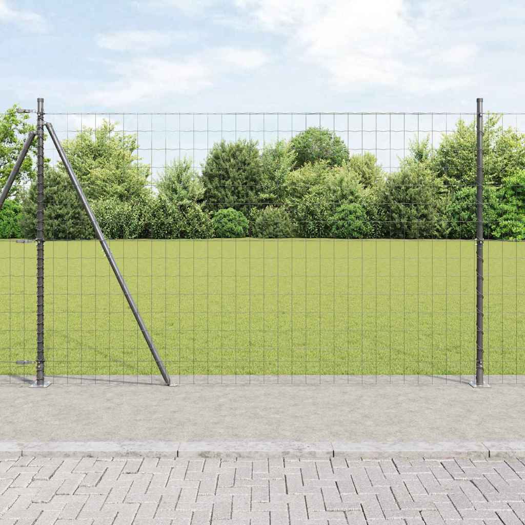 Europai kerítés beton alaplappal 10 x 1,4 m PVC-bevonatos acél