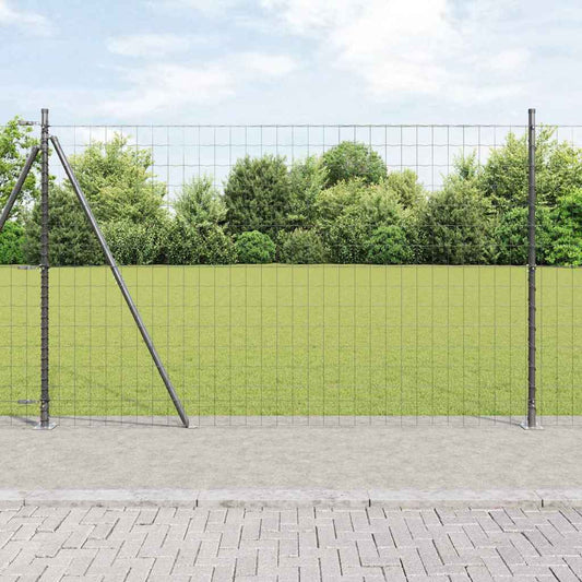 Europai kerítés beton alaplappal 10 x 1,4 m PVC-bevonatos acél