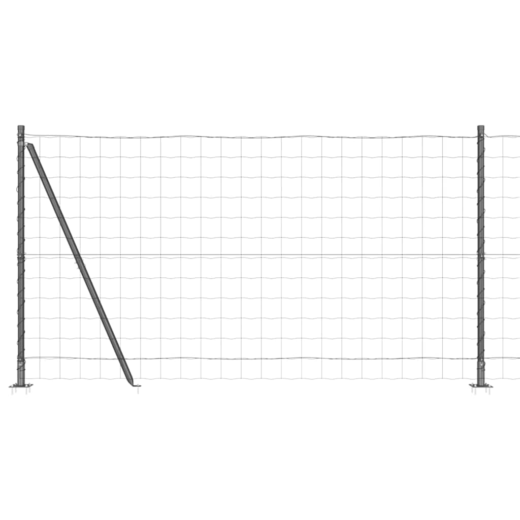 Europai kerítés beton alaplappal 10 x 1,2 m PVC-bevonatos acél