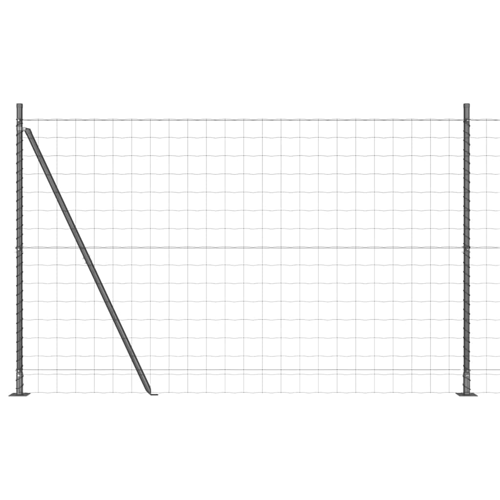 Euro Kerítés Beton Alappal 10 x 1,5 m PVC-bevonatos acél Szürke