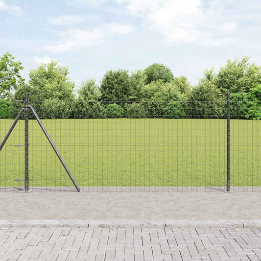 Europai kerítés beton alaplappal 25 x 1 m PVC-bevonatos acél