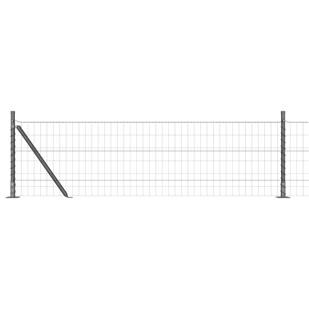Europai kerítés beton alaplappal 25 x 0,4 m PVC-bevonatos acél