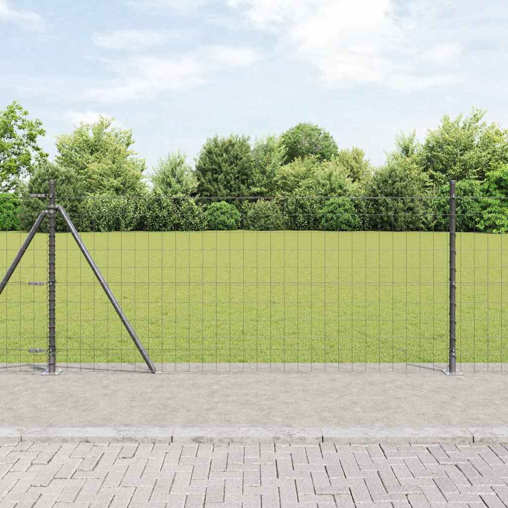 Europai kerítés beton alaplappal 25 x 1 m PVC-bevonatos acél
