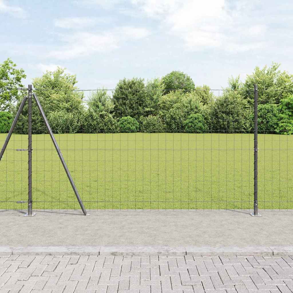 Europai kerítés beton alaplappal 25 x 1,2 m PVC-bevonatos acél