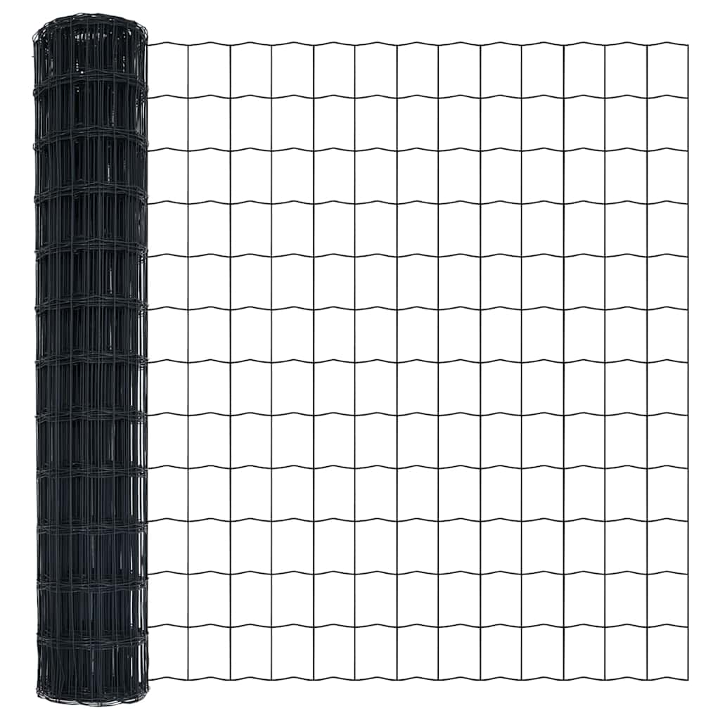 Europai kerítés beton alaplappal 25 x 1,2 m PVC-bevonatos acél