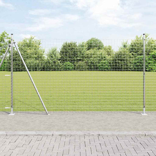 Külső Euro Kerítés Betonalappal 10 x 1,5 m Horganyzott Acél