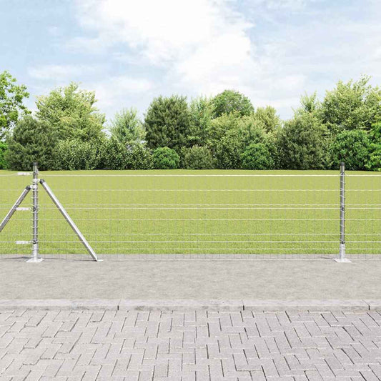 Külső Euro Kerítés Betonalappal 10 x 0,6 m Horganyzott Acél