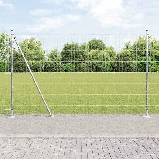 Külső Euro Kerítés Betonalappal 10 x 1,5 m Horganyzott Acél