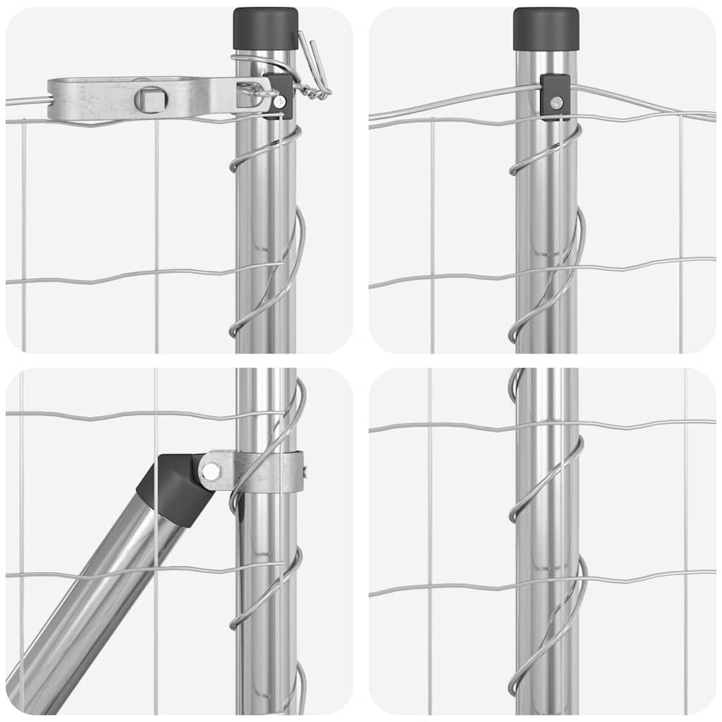 Külső Euro Kerítés Betonalappal 10 x 0,4 m Horganyzott Acél