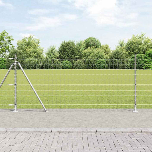 Külső Euro Kerítés Betonalappal 10 x 0,8 m Horganyzott Acél
