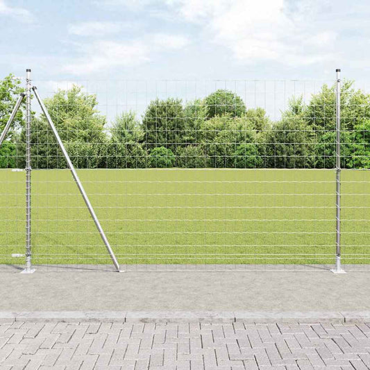 Külső Euro Kerítés Betonalappal 10 x 1,4 m Horganyzott Acél