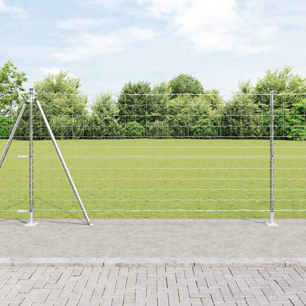 Külső Euro Kerítés Betonalappal 10 x 1,2 m Horganyzott Acél