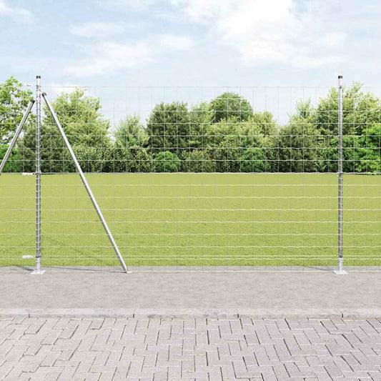 Külső Euro Kerítés Betonalappal 10 x 1,5 m Horganyzott Acél