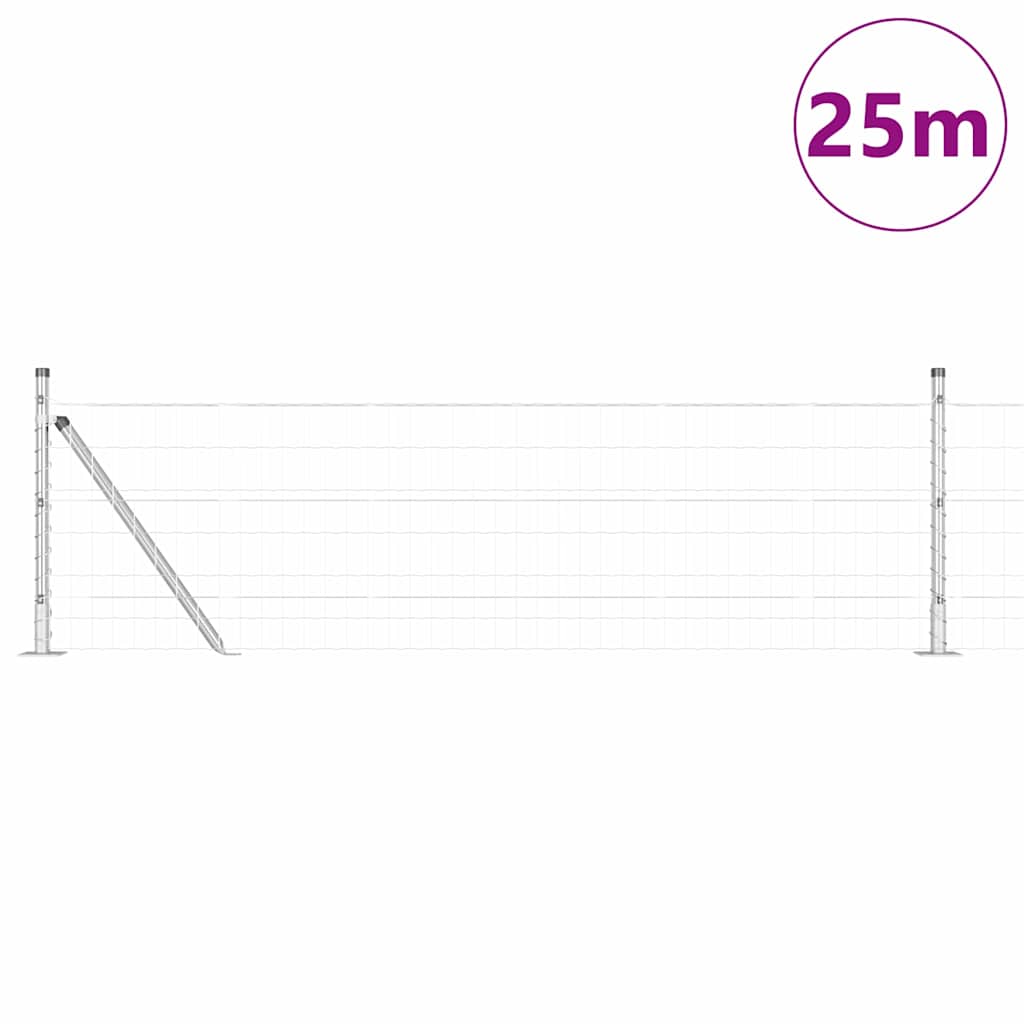 Külső Euro Kerítés Betonalappal 25 x 0,4 m Horganyzott Acél