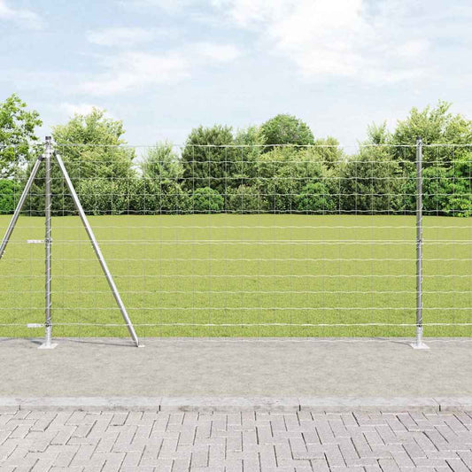 Külső Euro Kerítés Betonalappal 25 x 1,2 m Horganyzott Acél