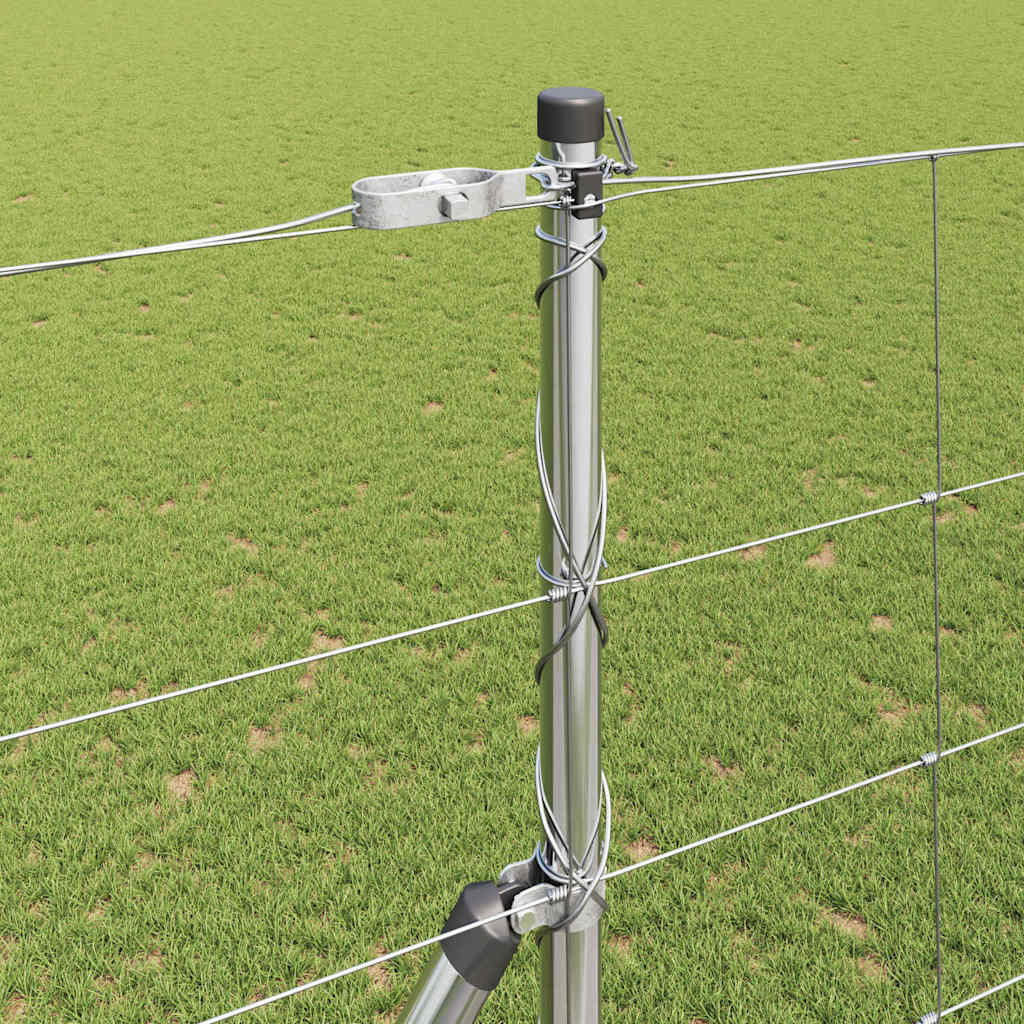 Talajra rögzíthető hegesztett drótkerítés 25 x 1,6 m Ezüst Háló