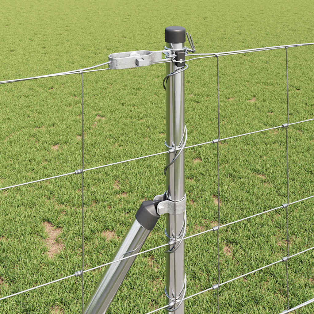 Talajra rögzíthető hegesztett drótkerítés 50 x 1 m Ezüst Háló