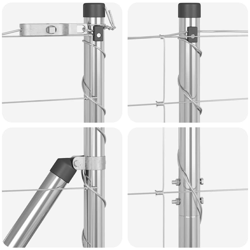 Kerítésoszlop Galvanizált 50 x 1,2 m Acél