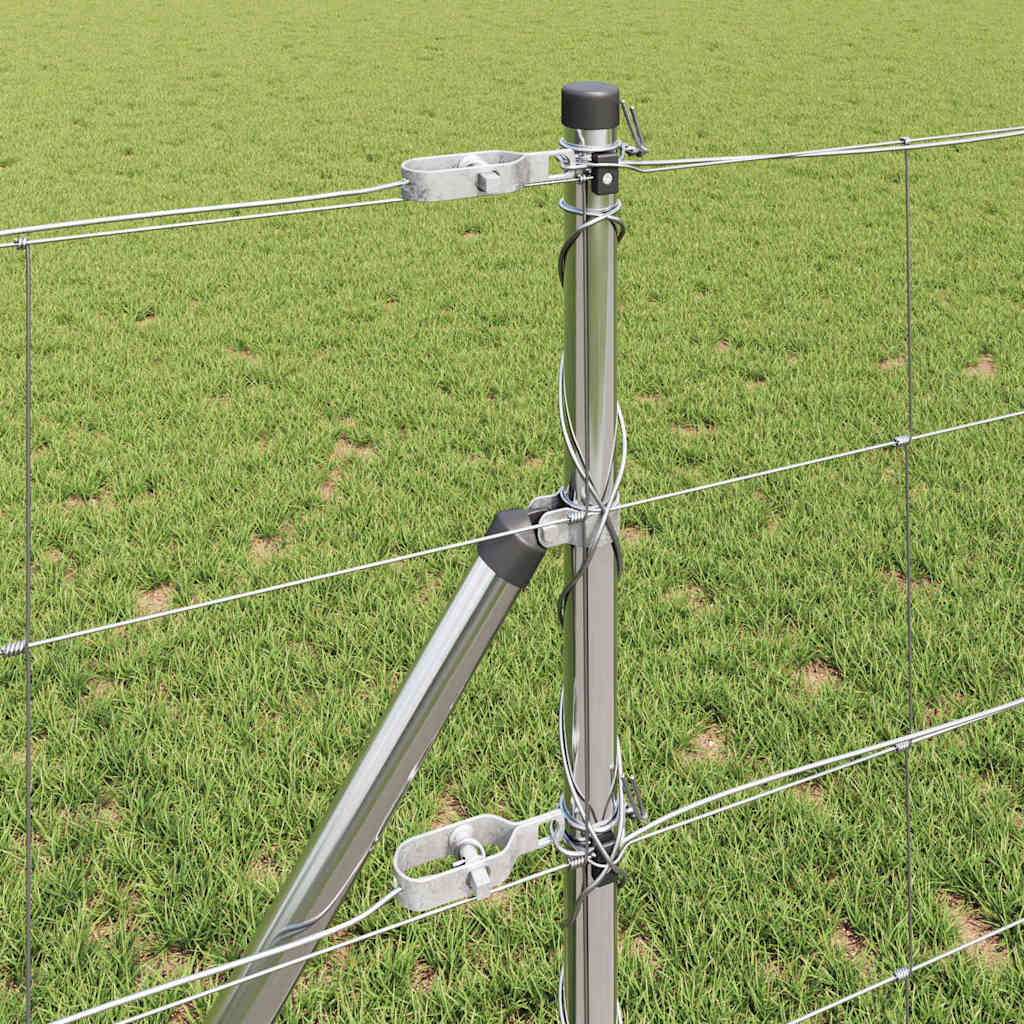 Talajra rögzíthető hegesztett drótkerítés 100 x 0,8 m Ezüst
