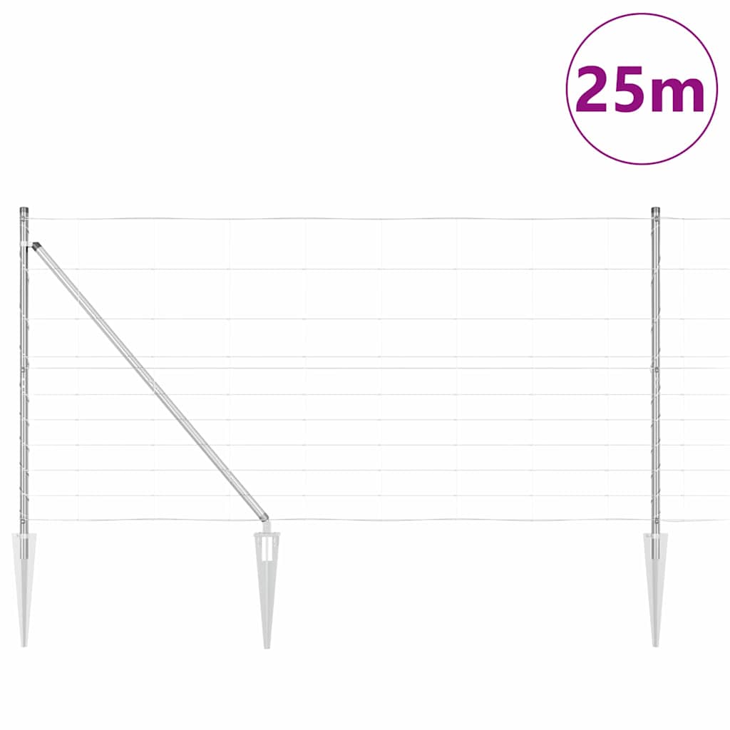 Hevederes drótkerítés tüskékkel 25 x 1,2 m Horganyzott Acél