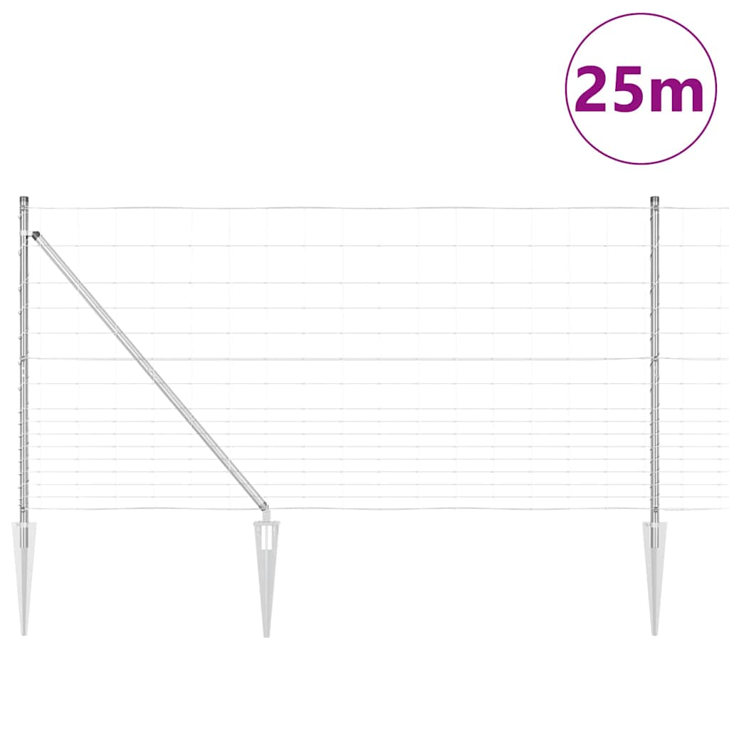 Hevederes drótkerítés tüskékkel 25 x 1,2 m Horganyzott Acél