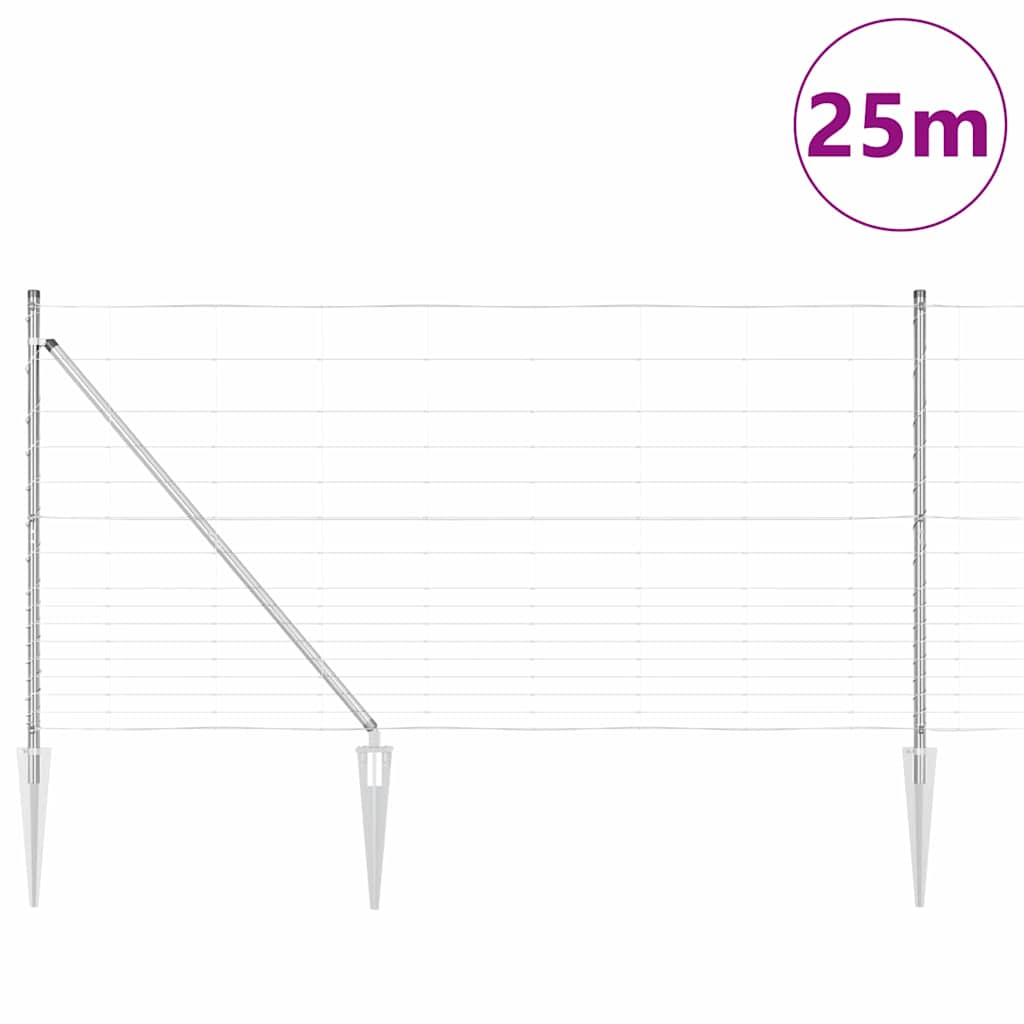 Hevederes drótkerítés tüskékkel 25 x 1,2 m Horganyzott Acél