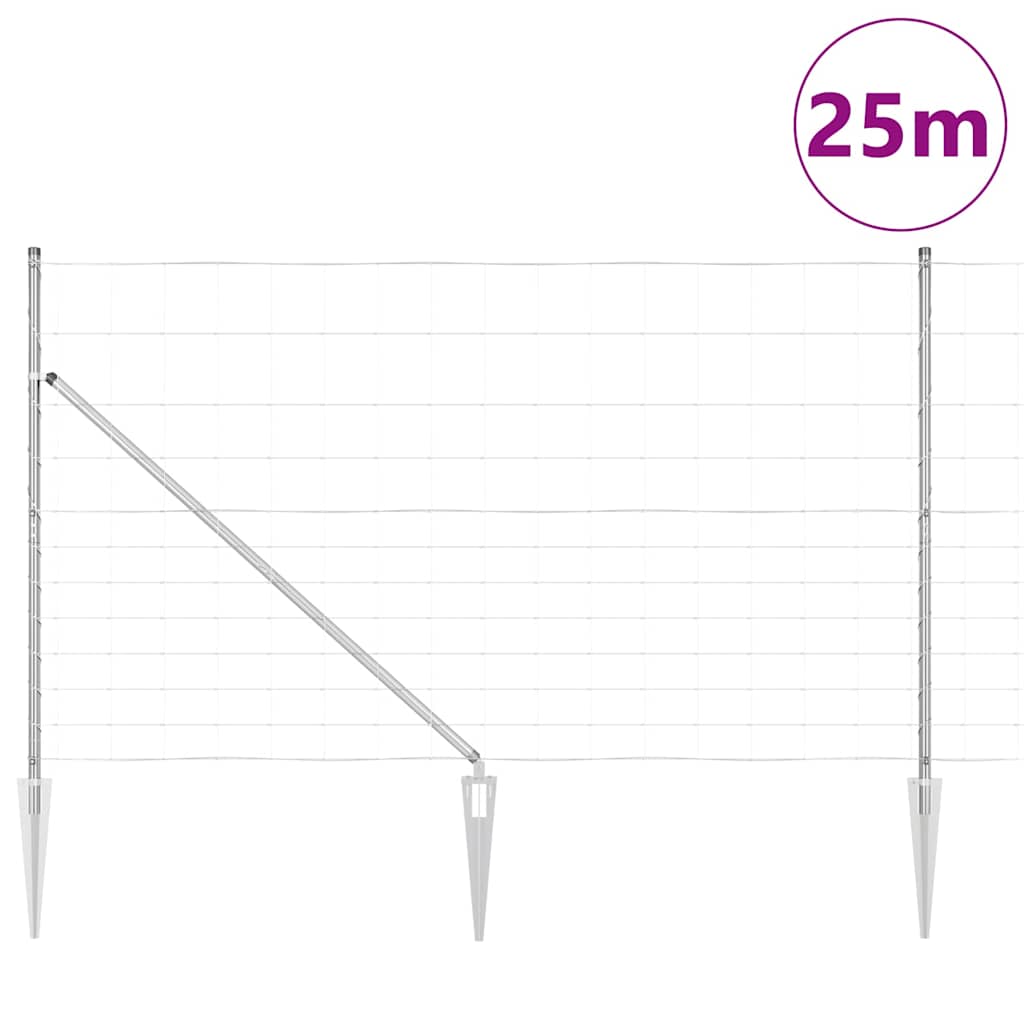 Hevederes drótkerítés tüskékkel 25 x 1,4 m Horganyzott Acél
