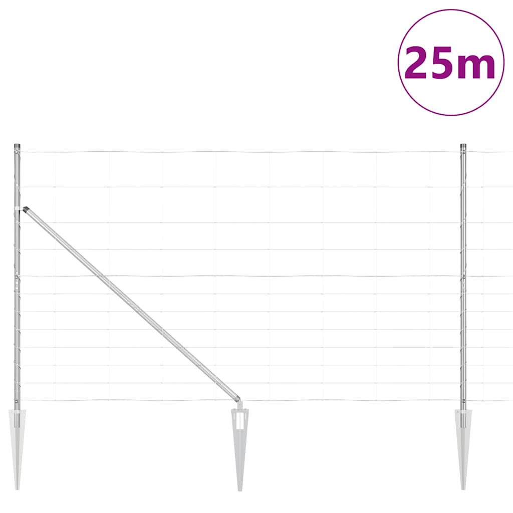 Hevederes drótkerítés tüskékkel 25 x 1,4 m Horganyzott Acél