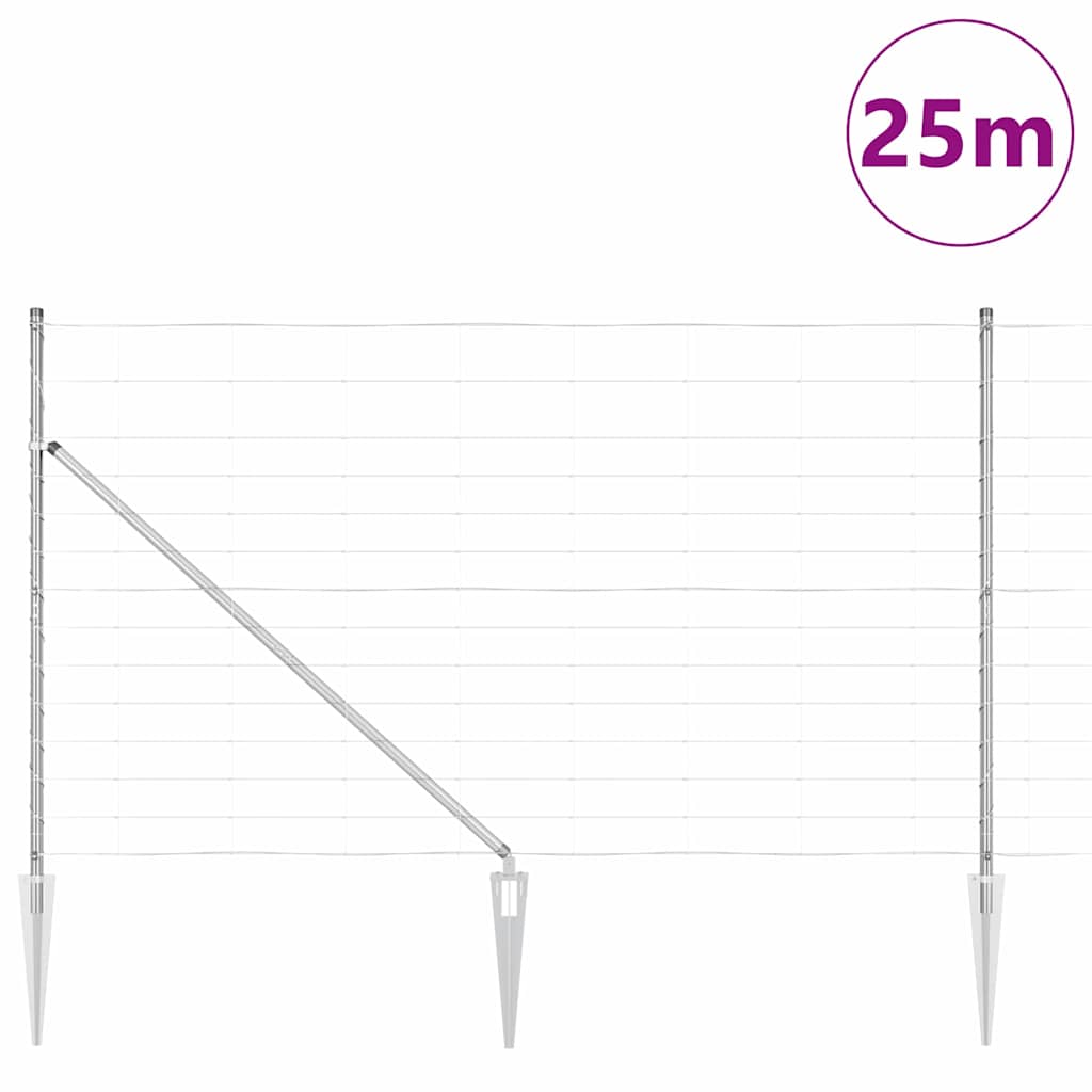 Hevederes drótkerítés tüskékkel 25 x 1,4 m Horganyzott Acél