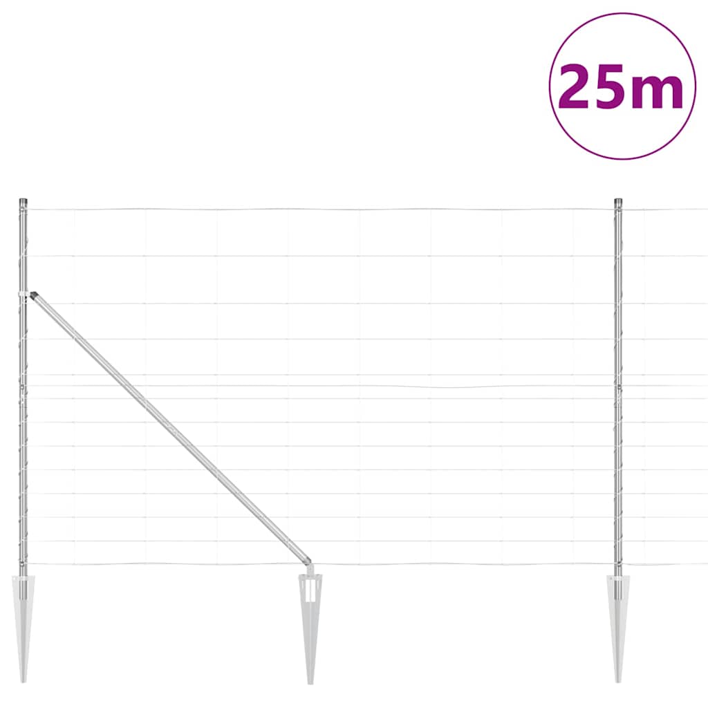 Hevederes drótkerítés tüskékkel 25 x 1,5 m Horganyzott Acél