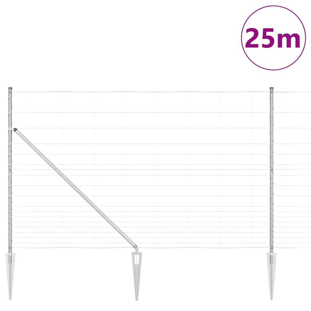 Hevederes drótkerítés tüskékkel 25 x 1,5 m Horganyzott Acél