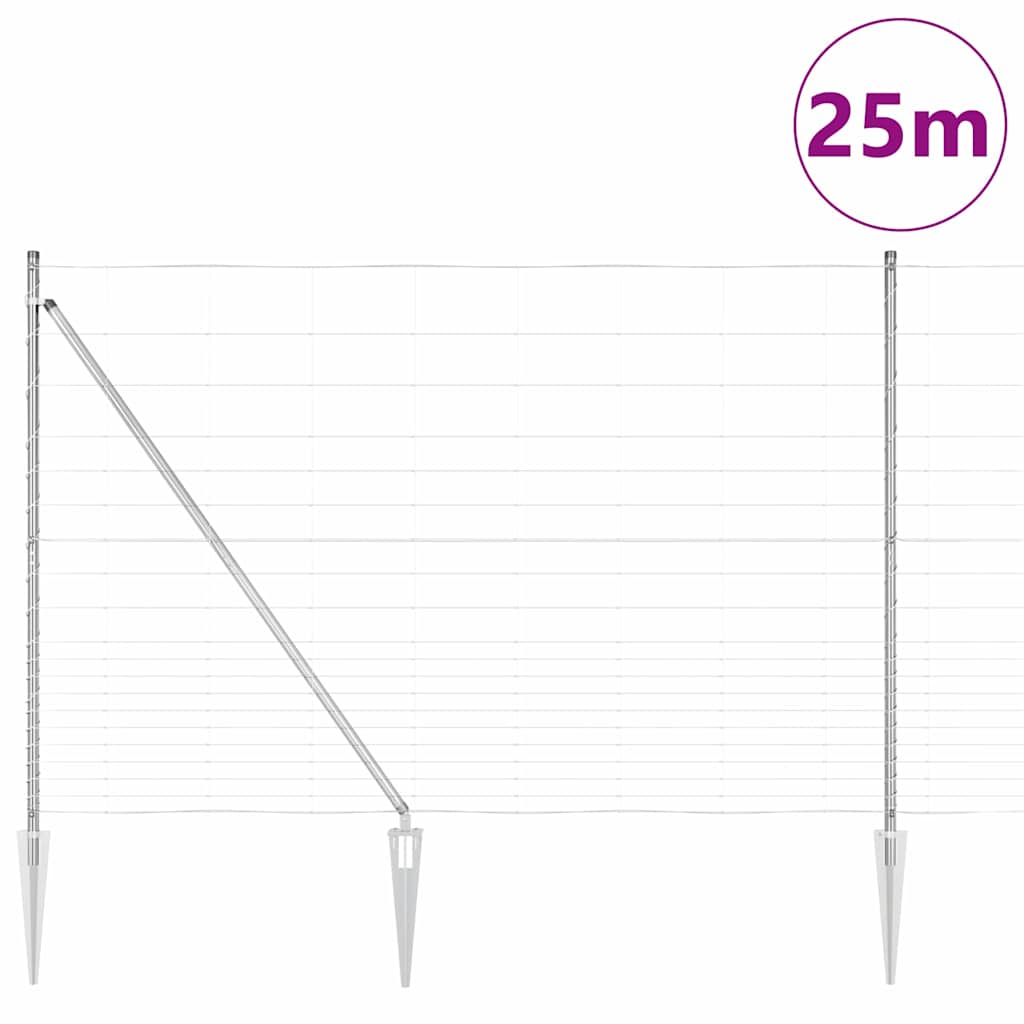 Hevederes drótkerítés tüskékkel 25 x 1,6 m Horganyzott Acél