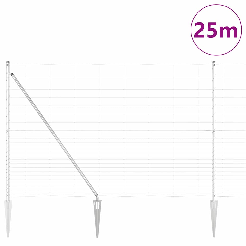 Hevederes drótkerítés tüskékkel 25 x 1,6 m Horganyzott Acél