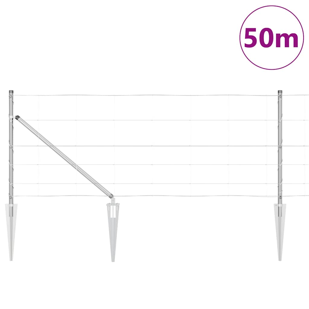 Kerítésoszlop Galvanizált 50 x 0,8 m Acél