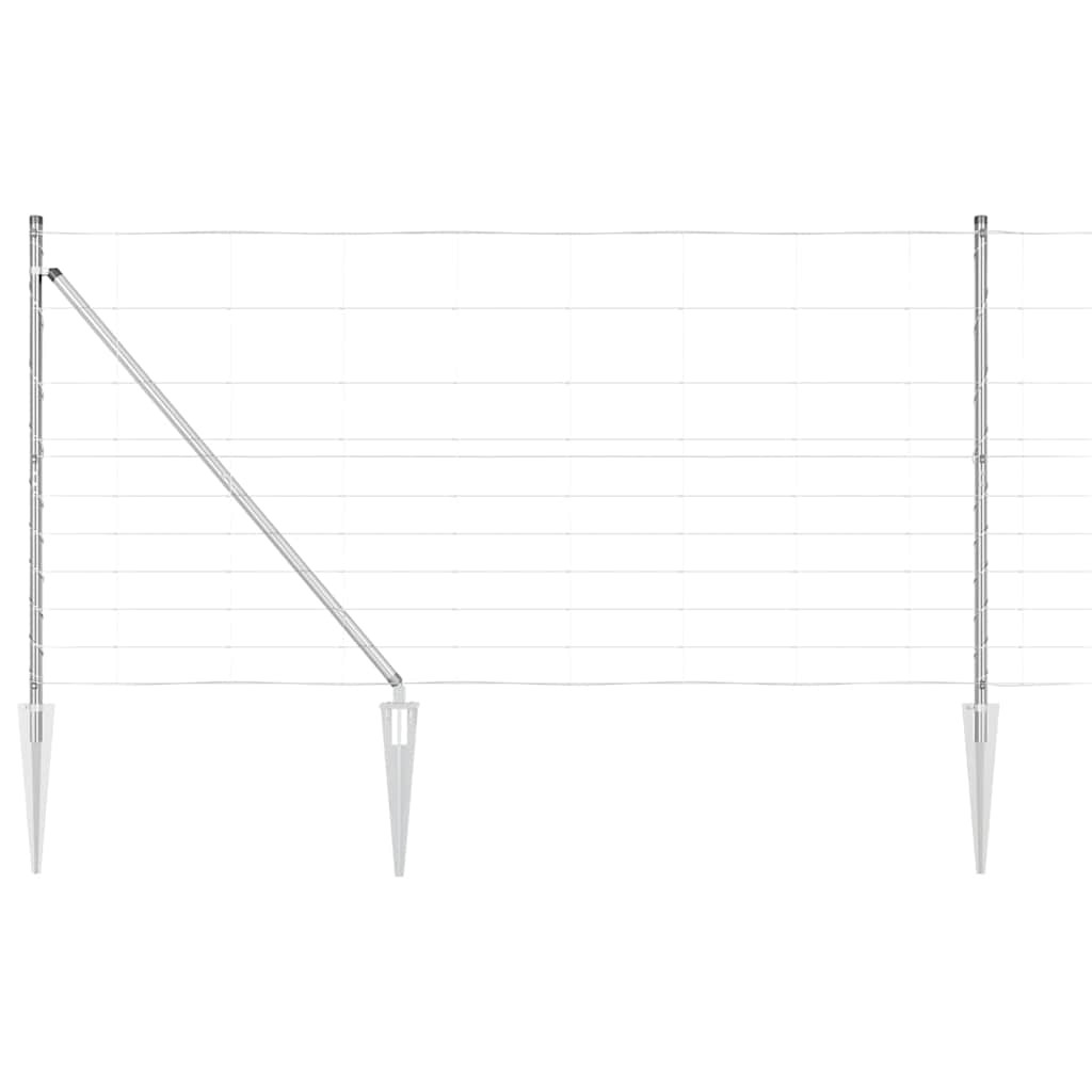 Hevederes drótkerítés tüskékkel 50 x 1,2 m Horganyzott Acél