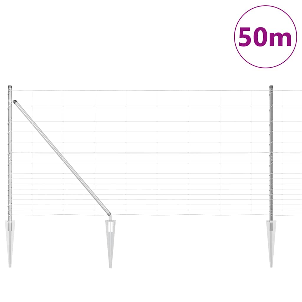 Hevederes drótkerítés tüskékkel 50 x 1,2 m Horganyzott Acél
