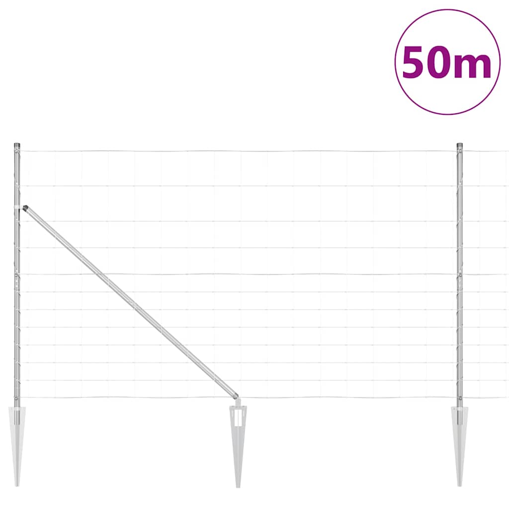 Hevederes drótkerítés tüskékkel 50 x 1,4 m Horganyzott Acél