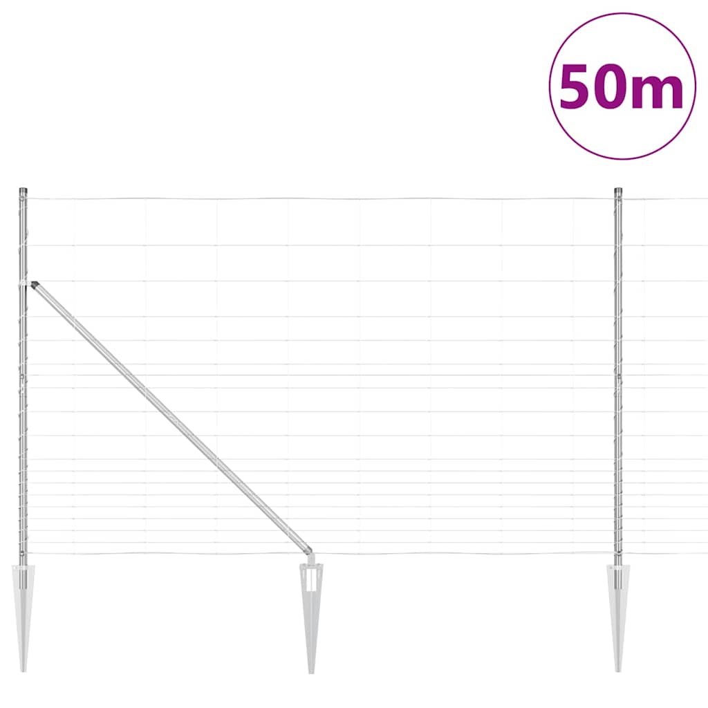 Hevederes drótkerítés tüskékkel 50 x 1,5 m Horganyzott Acél