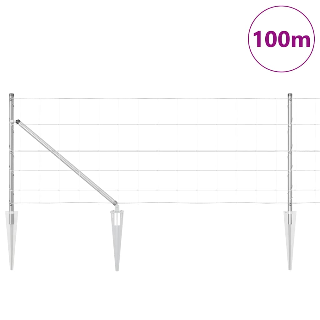 Hevederes drótkerítés tüskékkel 100 x 0,8 m Horganyzott Acél