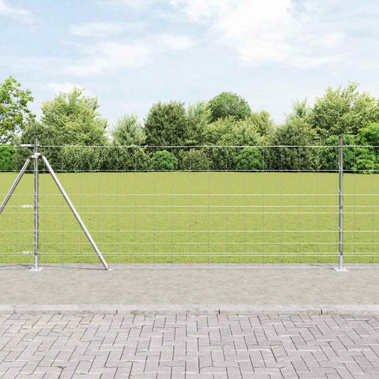 Hegesztett Drótkerítés Betonalappal 25 x 1 m Horganyzott Acél