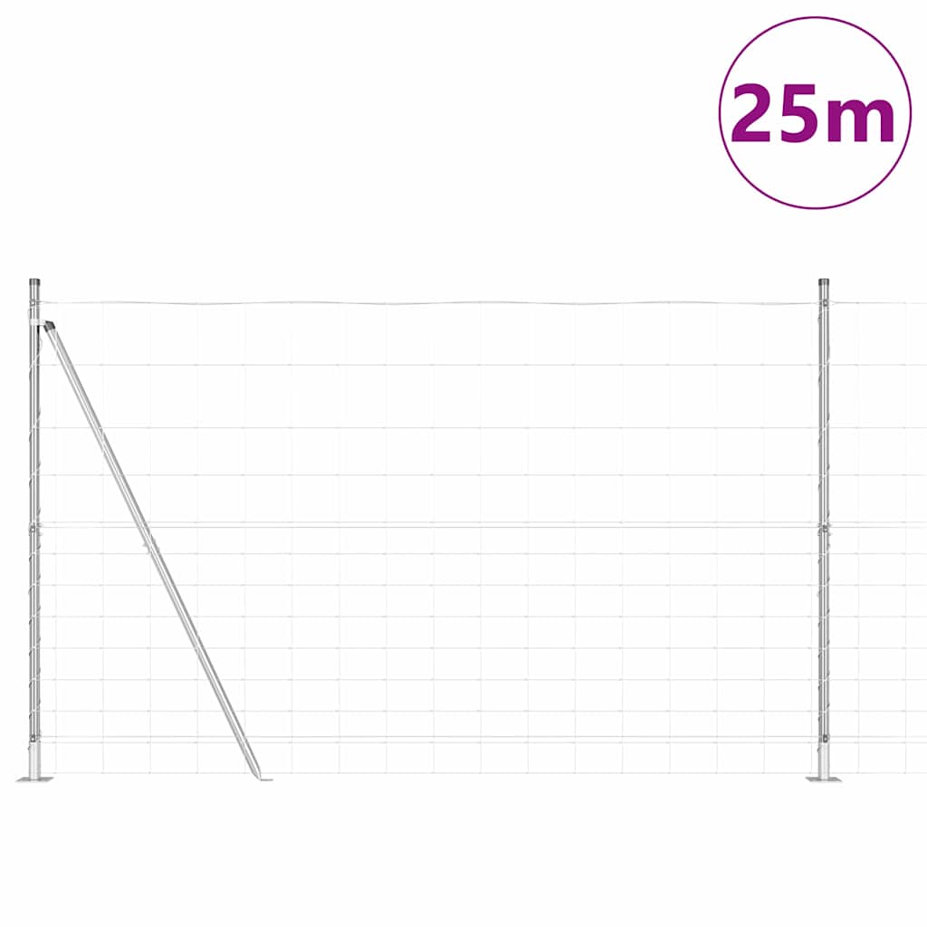 Hegesztett Drótháló Beton Alappal 25 x 1,5 m Horganyzott Acél