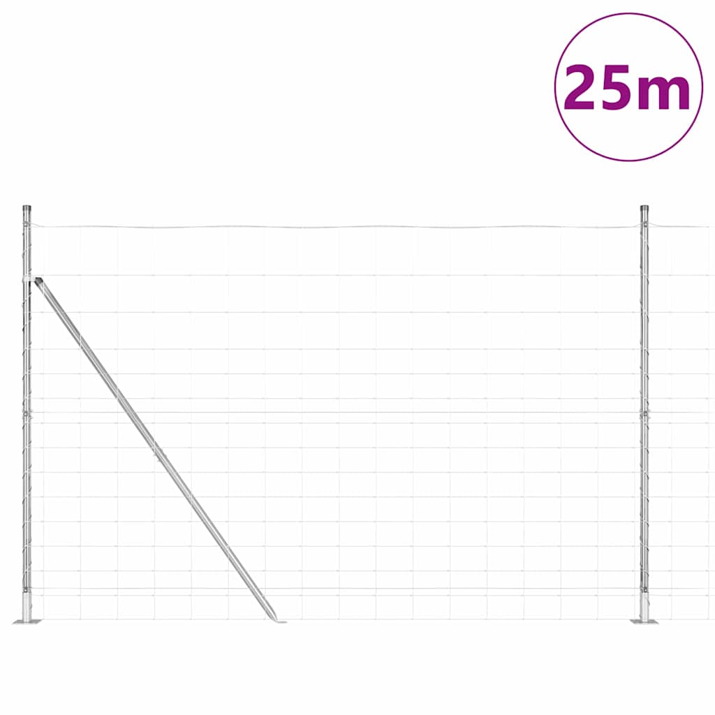 Hegesztett Drótháló Beton Alappal 25 x 1,6 m Horganyzott Acél