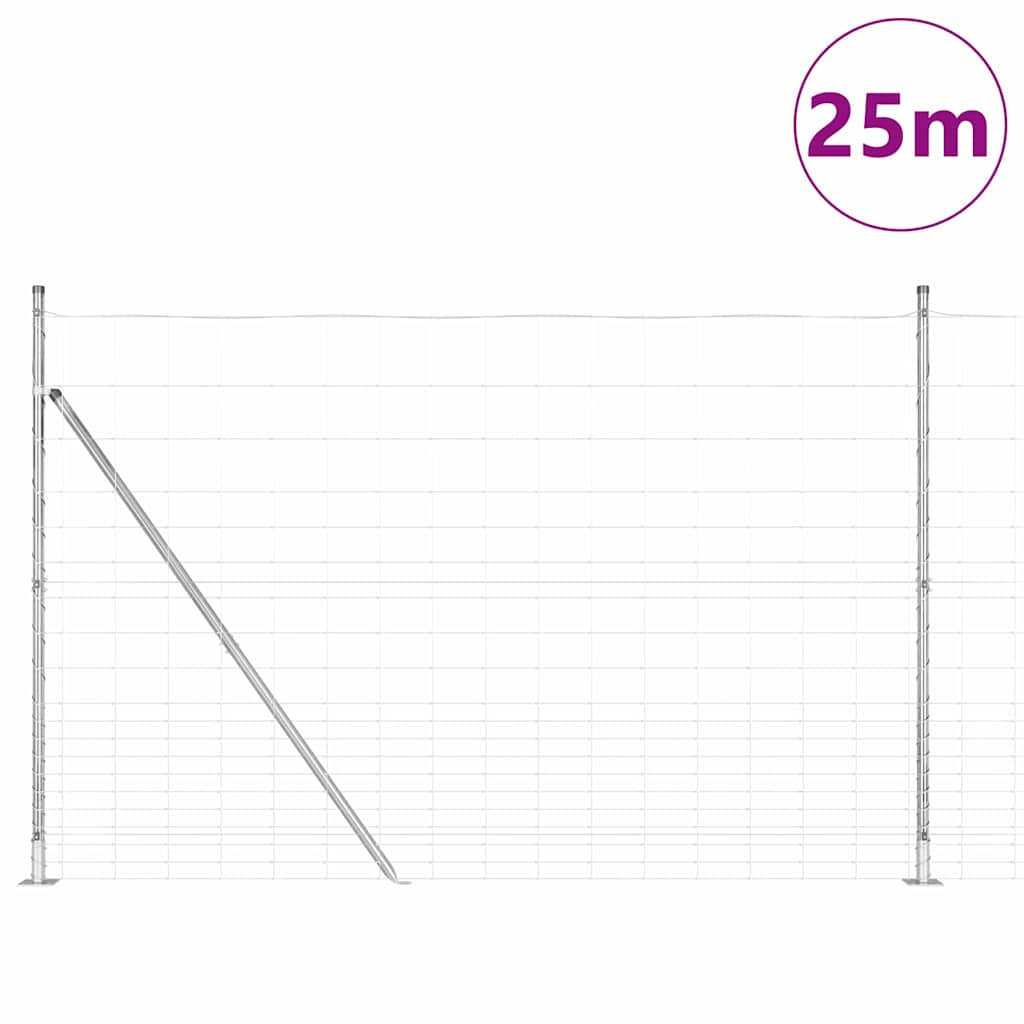 Hegesztett drótkerítés betonalappal 25 x 1,6 m Horganyzott Acél